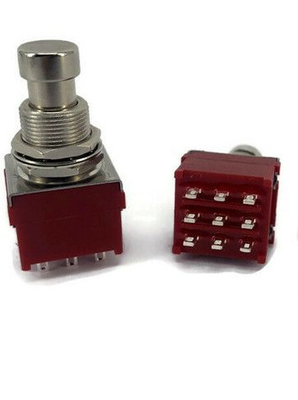 Soft Click Üreticisi 3PDT Gitar Efekt Pedalı Ayak Anahtarı 9 Pin Efekt Ayak Anahtarı Basmalı Düğme Anahtarı