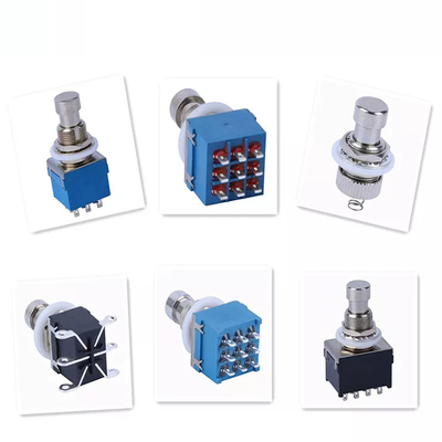 0.8mm Normalde Kapalı Anlık Ayak Pedalı 4PDT 12 Pinli Geçiş